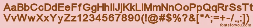 Un866b Font – Brown Fonts on Pink Background