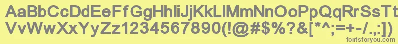 Un866b Font – Gray Fonts on Yellow Background