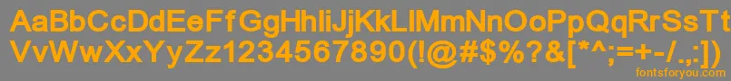 Un866b Font – Orange Fonts on Gray Background
