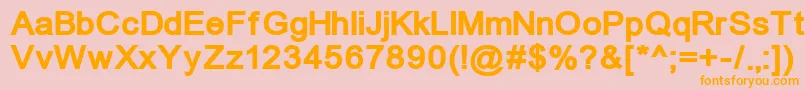 Un866b Font – Orange Fonts on Pink Background