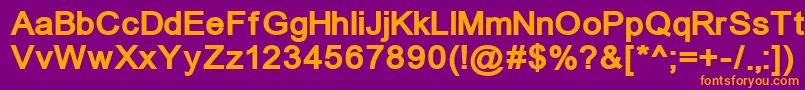 Un866b Font – Orange Fonts on Purple Background