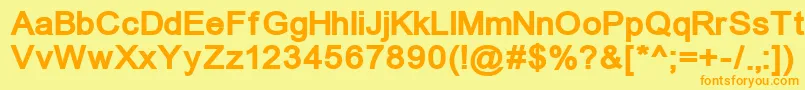 Un866b Font – Orange Fonts on Yellow Background