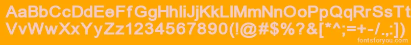 Un866b Font – Pink Fonts on Orange Background