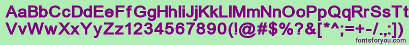 Un866b Font – Purple Fonts on Green Background