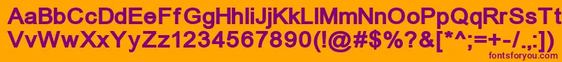 Un866b Font – Purple Fonts on Orange Background