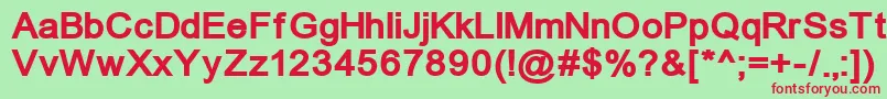 Un866b Font – Red Fonts on Green Background