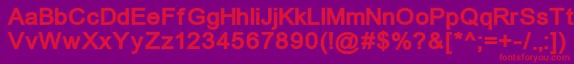 Un866b Font – Red Fonts on Purple Background