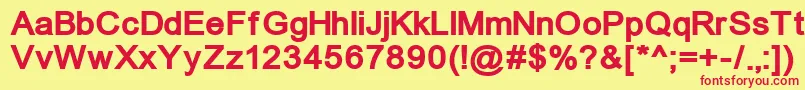 Un866b Font – Red Fonts on Yellow Background