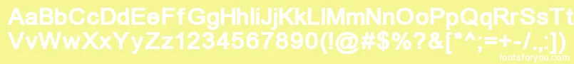 Un866b Font – White Fonts on Yellow Background