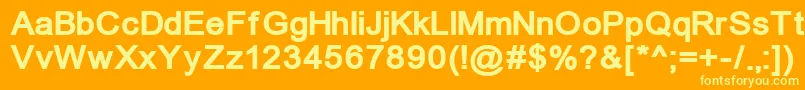 Un866b Font – Yellow Fonts on Orange Background
