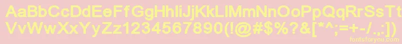 Un866b Font – Yellow Fonts on Pink Background