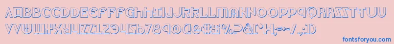 Lionv2s Font – Blue Fonts on Pink Background