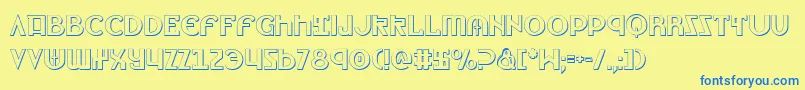 Lionv2s Font – Blue Fonts on Yellow Background