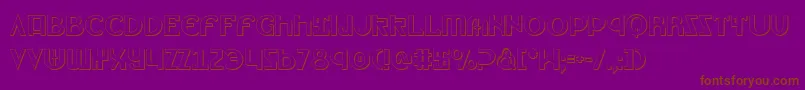 Lionv2s Font – Brown Fonts on Purple Background