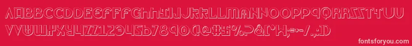 Lionv2s Font – Pink Fonts on Red Background