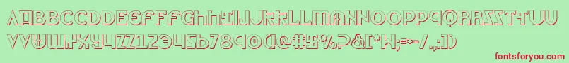 Lionv2s Font – Red Fonts on Green Background
