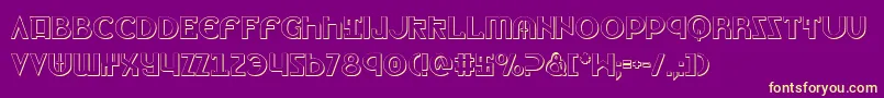 Lionv2s Font – Yellow Fonts on Purple Background