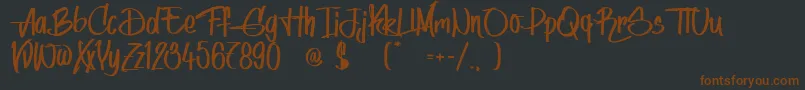 IndyWomen Font – Brown Fonts on Black Background