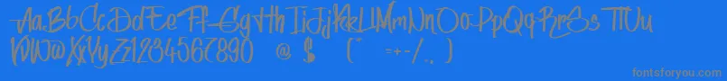 IndyWomen Font – Gray Fonts on Blue Background
