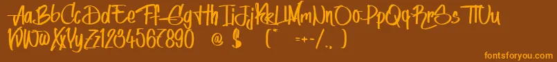 IndyWomen Font – Orange Fonts on Brown Background