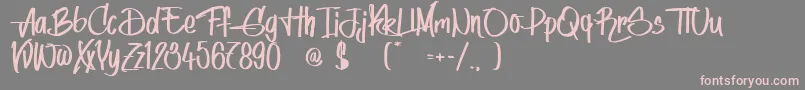 IndyWomen Font – Pink Fonts on Gray Background