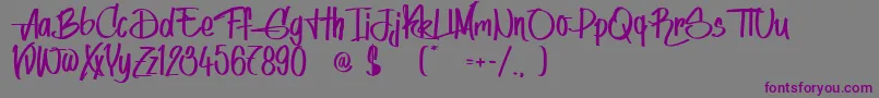 IndyWomen Font – Purple Fonts on Gray Background