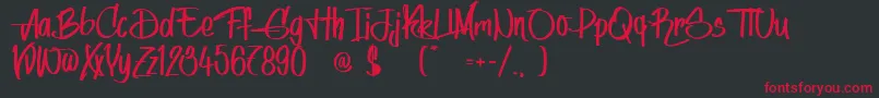 IndyWomen Font – Red Fonts on Black Background