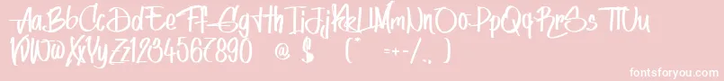 IndyWomen Font – White Fonts on Pink Background