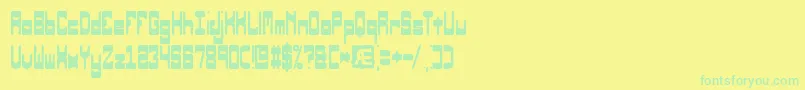 Fonte OrbicularBrk – fontes verdes em um fundo amarelo