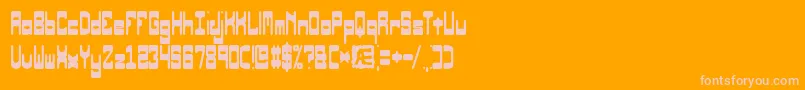 OrbicularBrk Font – Pink Fonts on Orange Background