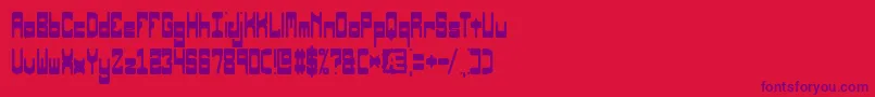 OrbicularBrk Font – Purple Fonts on Red Background