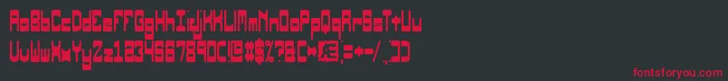 OrbicularBrk Font – Red Fonts on Black Background