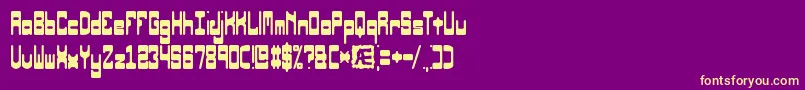 OrbicularBrk Font – Yellow Fonts on Purple Background