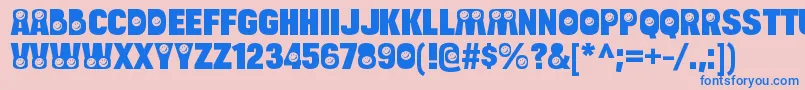 BulltoadsmileRegular Font – Blue Fonts on Pink Background