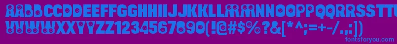 BulltoadsmileRegular Font – Blue Fonts on Purple Background