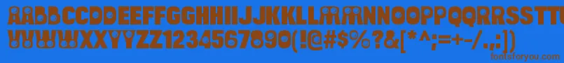 BulltoadsmileRegular Font – Brown Fonts on Blue Background