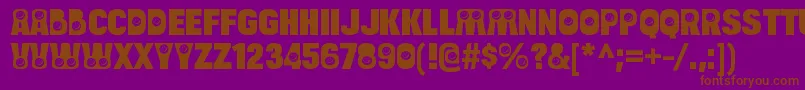 BulltoadsmileRegular Font – Brown Fonts on Purple Background