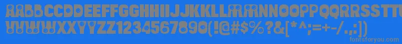 Police BulltoadsmileRegular – polices grises sur fond bleu