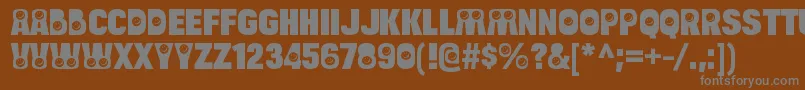 BulltoadsmileRegular Font – Gray Fonts on Brown Background