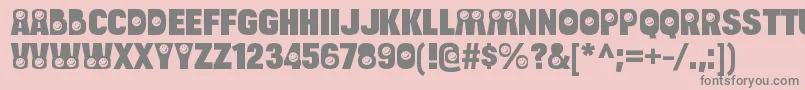 BulltoadsmileRegular Font – Gray Fonts on Pink Background