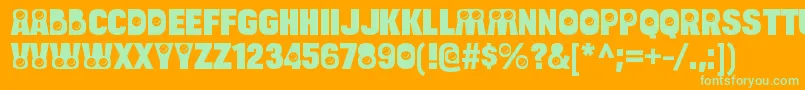 BulltoadsmileRegular Font – Green Fonts on Orange Background