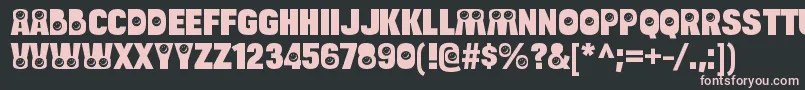 BulltoadsmileRegular Font – Pink Fonts on Black Background