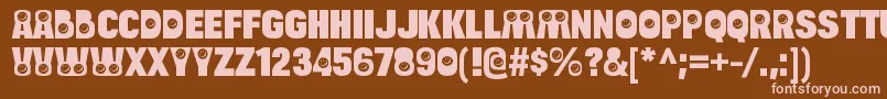 BulltoadsmileRegular Font – Pink Fonts on Brown Background
