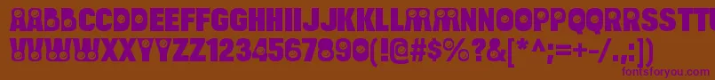 BulltoadsmileRegular Font – Purple Fonts on Brown Background