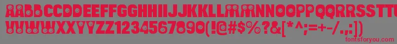 Шрифт BulltoadsmileRegular – красные шрифты на сером фоне