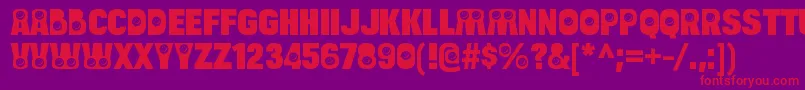 BulltoadsmileRegular Font – Red Fonts on Purple Background