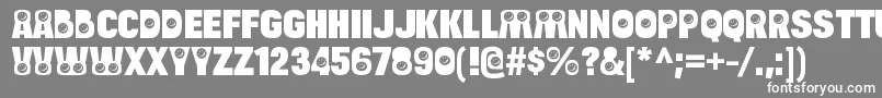 フォントBulltoadsmileRegular – 灰色の背景に白い文字
