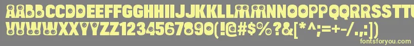 BulltoadsmileRegular Font – Yellow Fonts on Gray Background