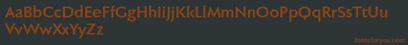 Czcionka Fabersanspro75reduced – brązowe czcionki na czarnym tle