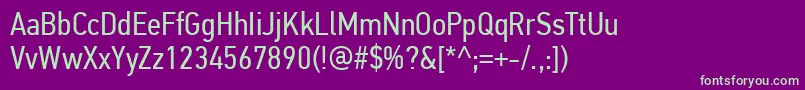 Шрифт PfdintextcondproRegular – зелёные шрифты на фиолетовом фоне